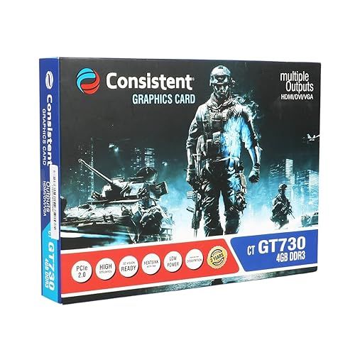 Consistent GT 730 Graphics Card 4GB - Power Meets Performance! 🔥